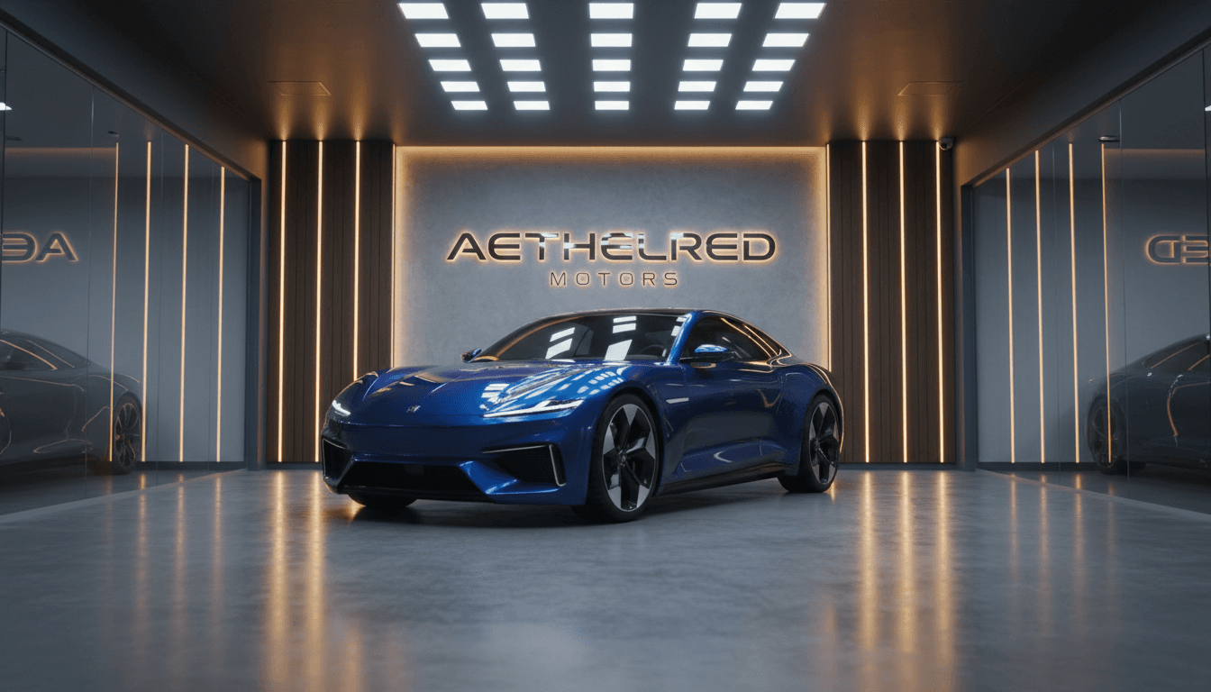 Modernes Fahrzeug in professionellem Showroom unter optimaler Beleuchtung